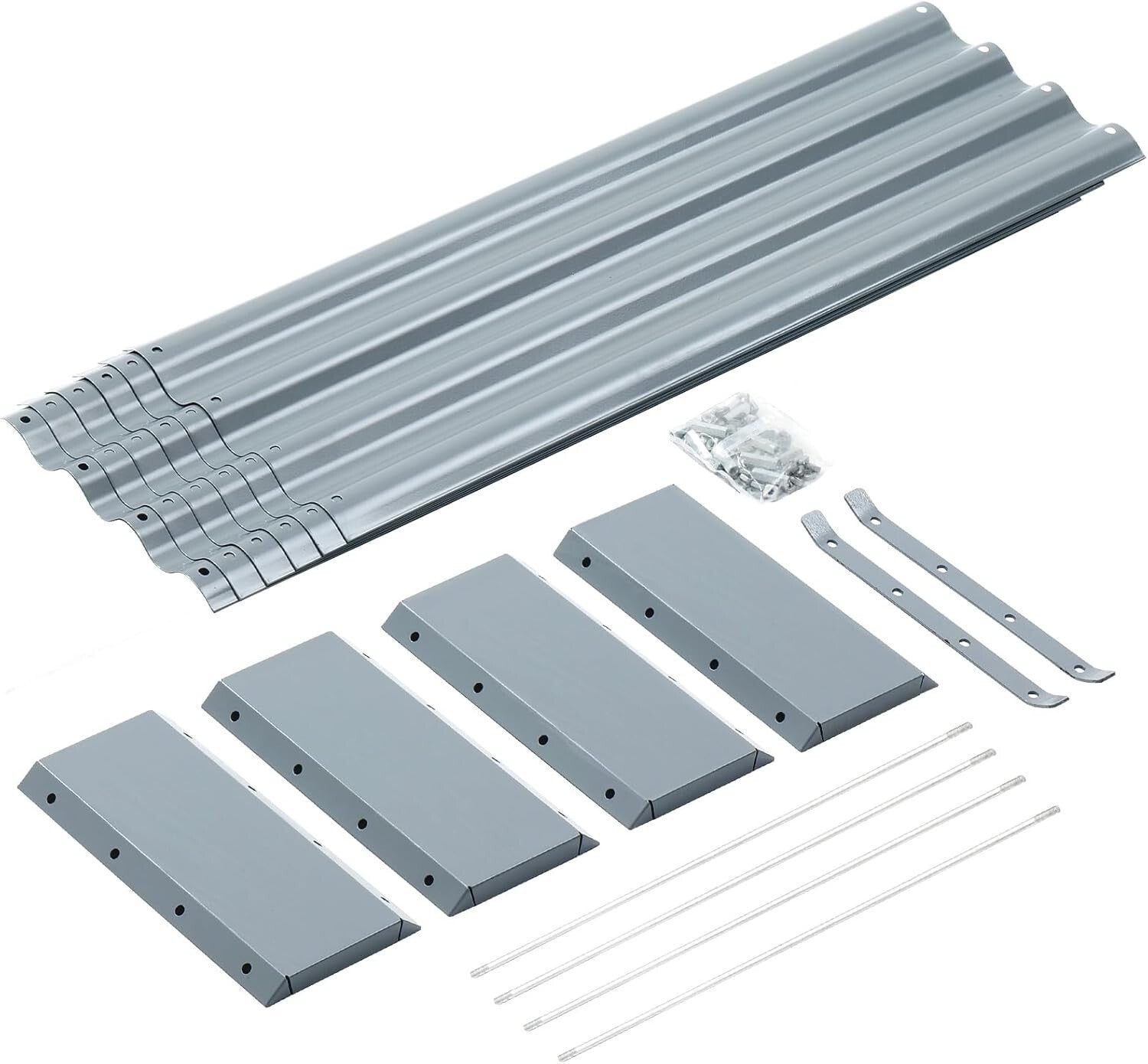 Easy Assembly 8×4ft Galvanized Raised Bed - Sustainable Outdoor Vegetable Garden