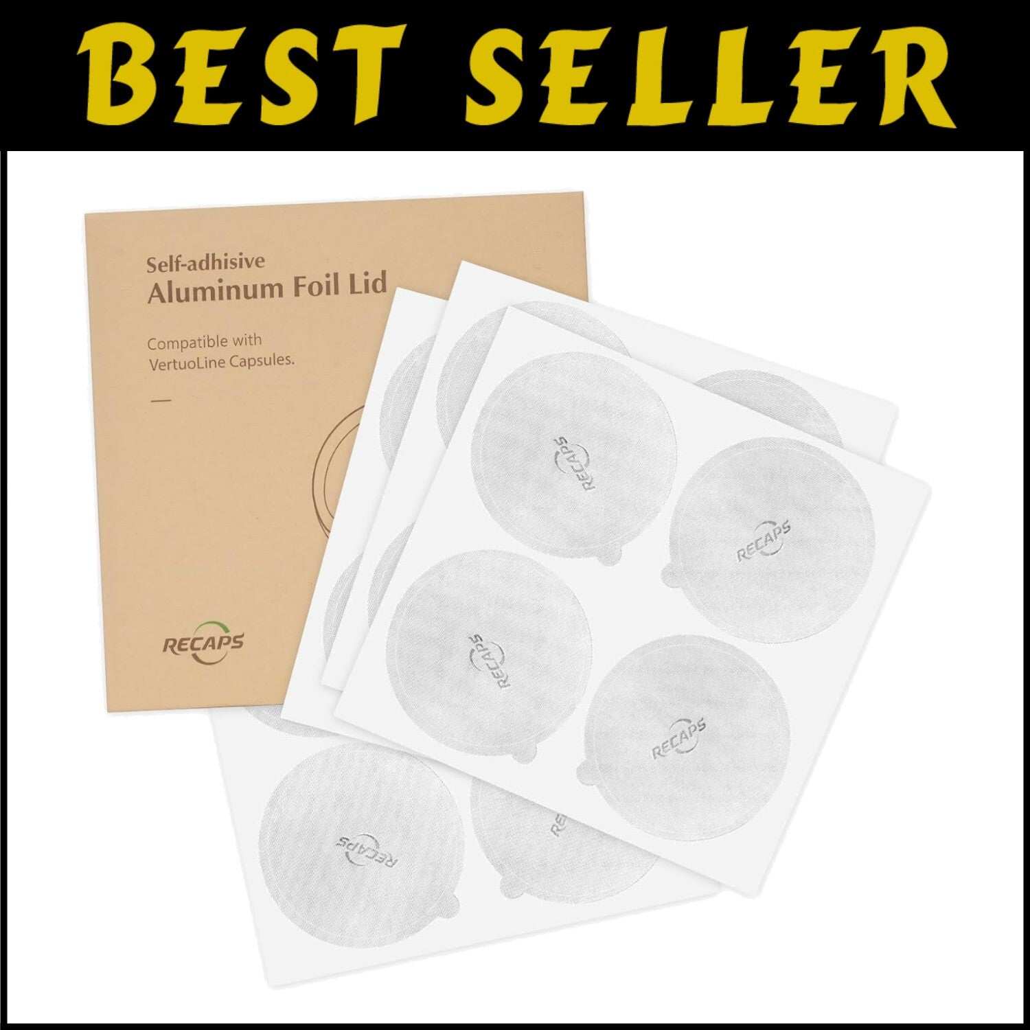 Strong Adhesive Aluminum Foil Lids for Reusable Nespresso Vertuo Coffee Pods