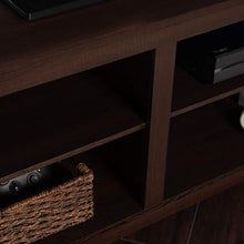 Load image into Gallery viewer, Durable Espresso 2-Shelf Corner TV Console for Stylish Living Rooms, 58 Inch