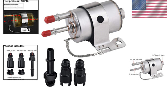 58 PSI LS Swap Fuel Filter Regulator for EFI Conversion - Compact & Versatile