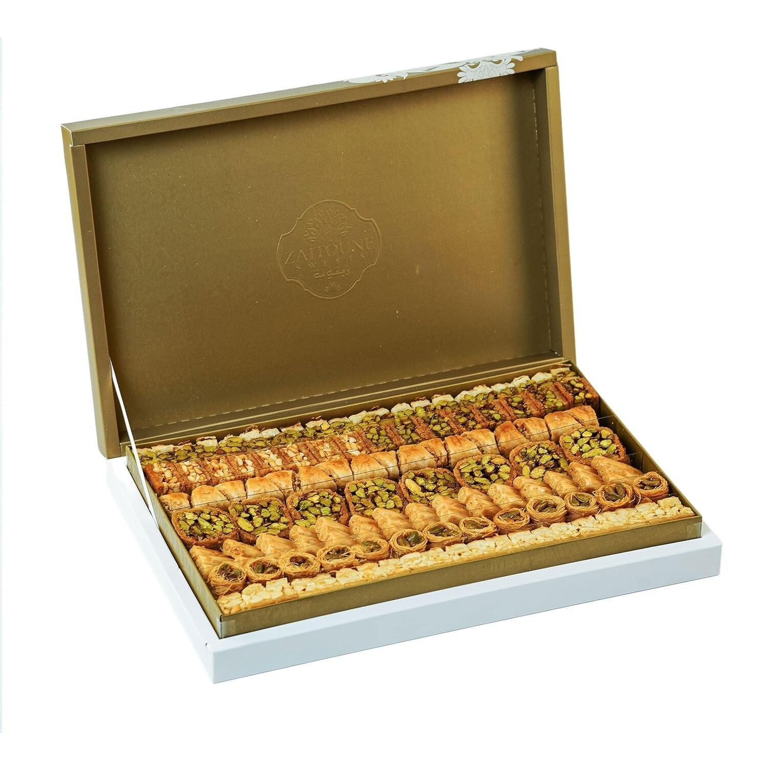Decadent 1KG Baklava Box - Premium Assortment of Pistachio & Cashew Pastries