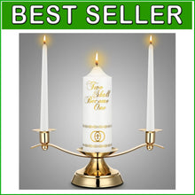Load image into Gallery viewer, Premium Wedding Candle and Holder Set for Celebrations and Anniversaries