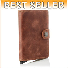 Load image into Gallery viewer, Chic Black Vintage Women's Card Case with Bill Compartment - Lightweight Design