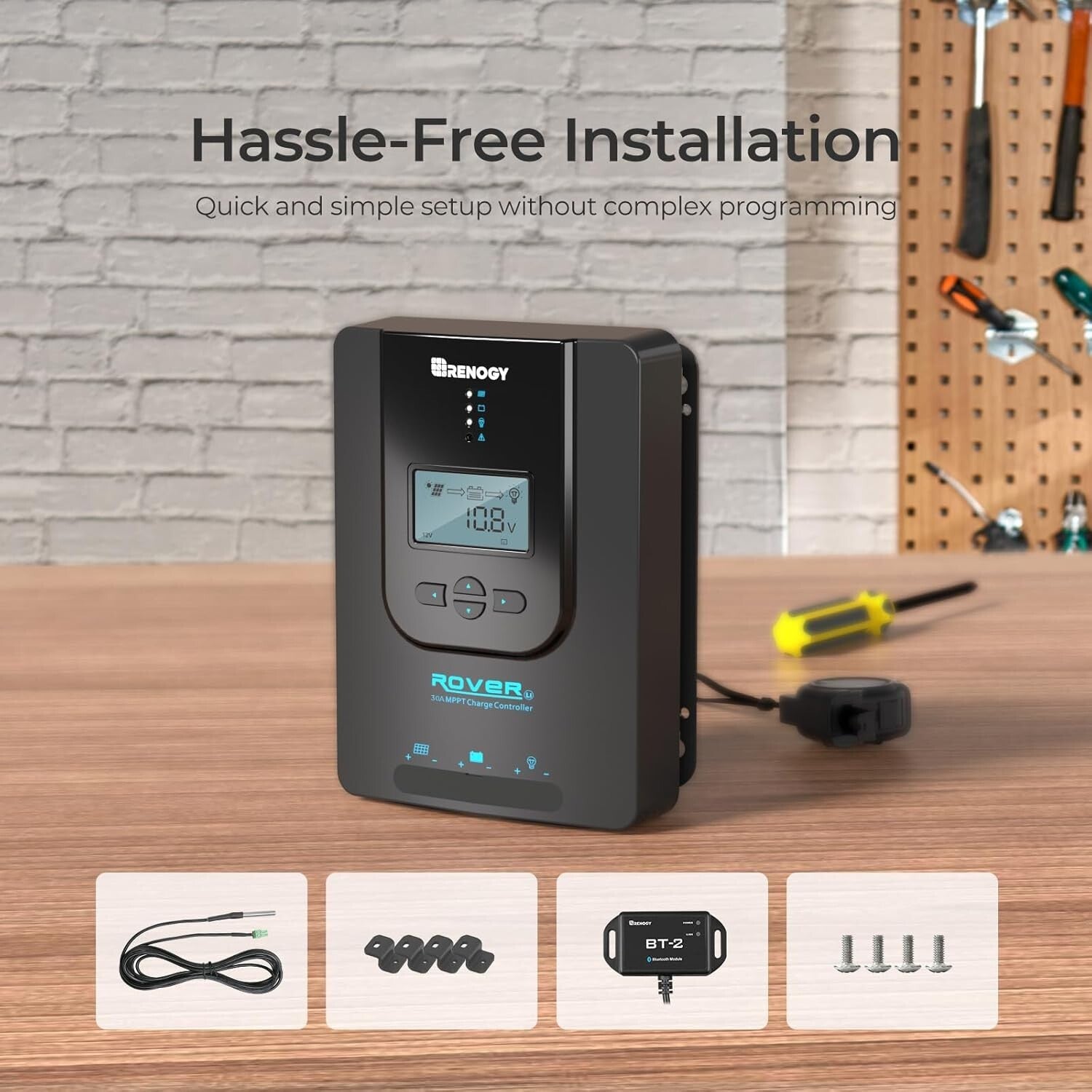 High Efficiency Rover 30A MPPT 12V/24V Solar Controller with Remote Monitoring