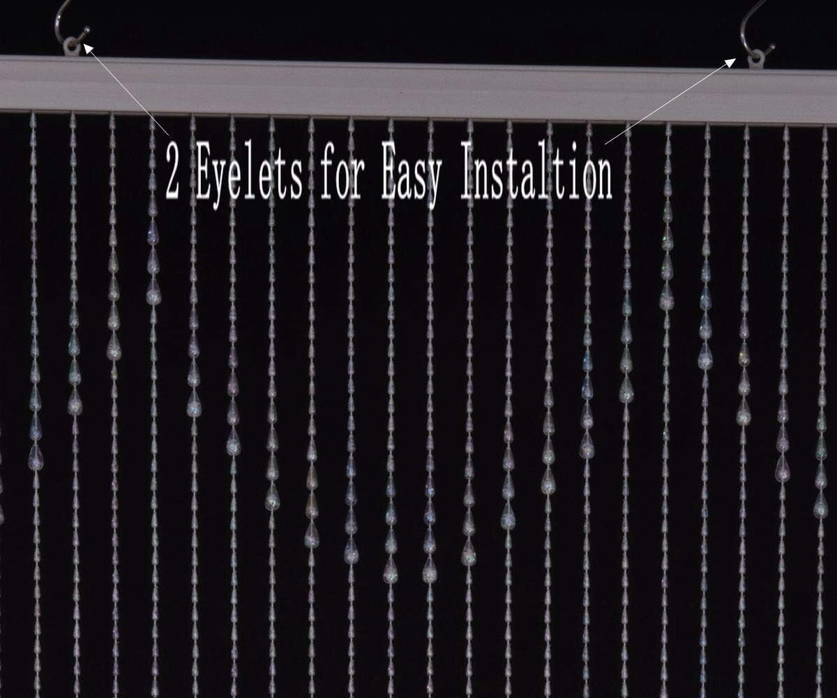 Versatile Iridescent 3' x 9' Beaded Curtain - Perfect for Parties & Bedrooms