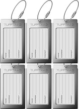Load image into Gallery viewer, 6-Pack Durable Stainless Steel Luggage Tags - Stylish Business Card Holders