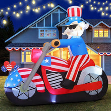 Load image into Gallery viewer, Vibrant 6FT Uncle Sam Inflatable with Bright LED Lights for Independence Day Fun