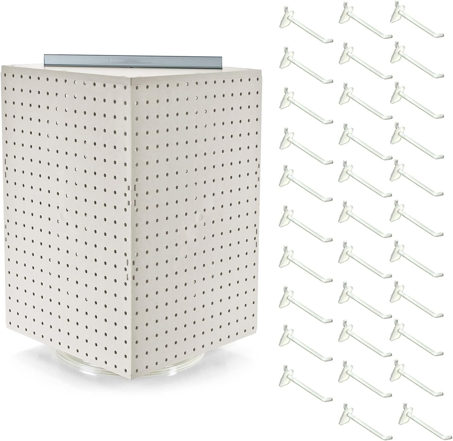 14" Rotating Countertop Display with 32 Hooks - Perfect for Retail Merchandising