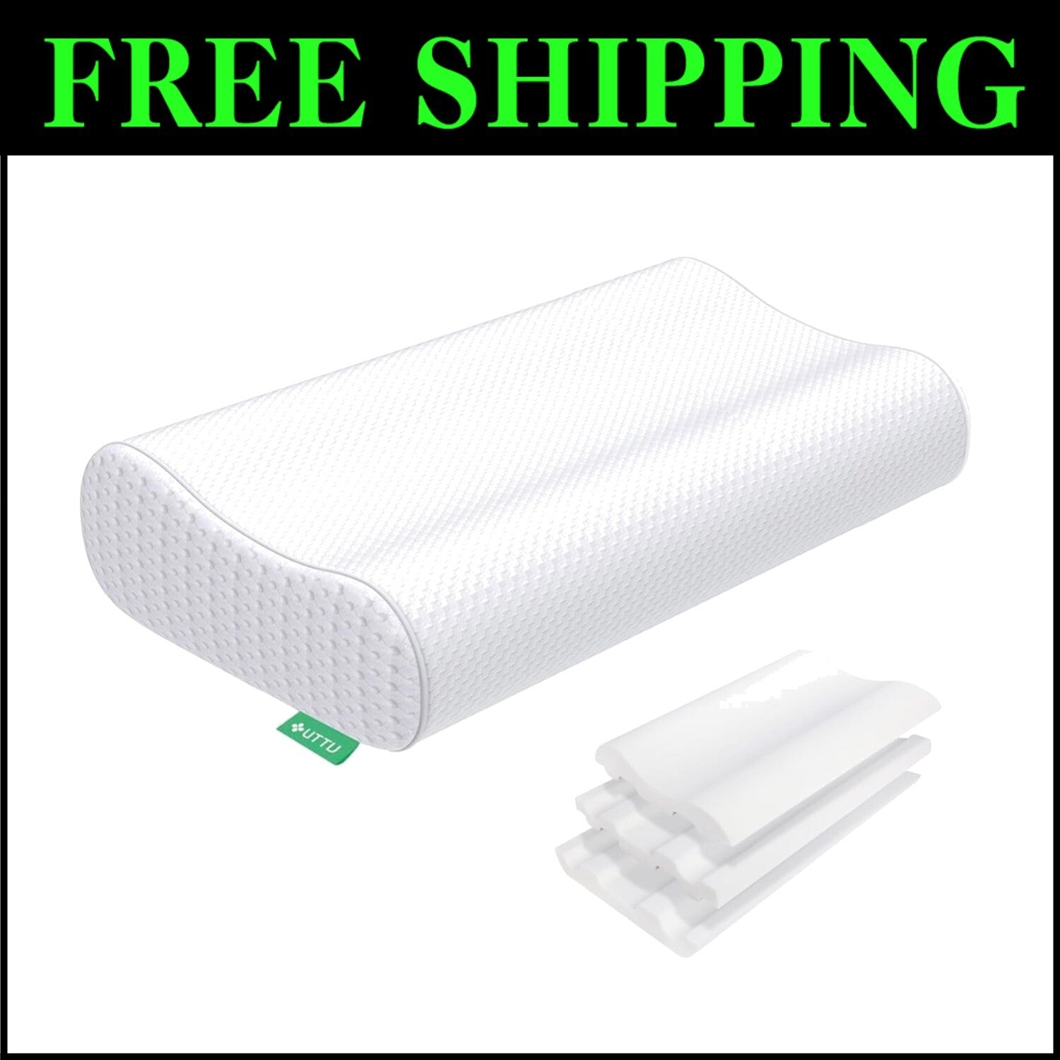 Adjustable Memory Foam Cervical Pillow for Neck Pain Relief – Travel Size