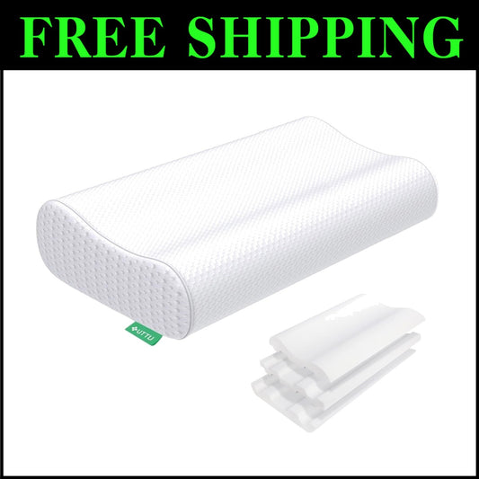 Adjustable Memory Foam Cervical Pillow for Neck Pain Relief – Travel Size