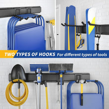 Load image into Gallery viewer, Powder Coated Wall-Mount Tool Organizer - 300lbs Capacity for Garden &amp; Garage