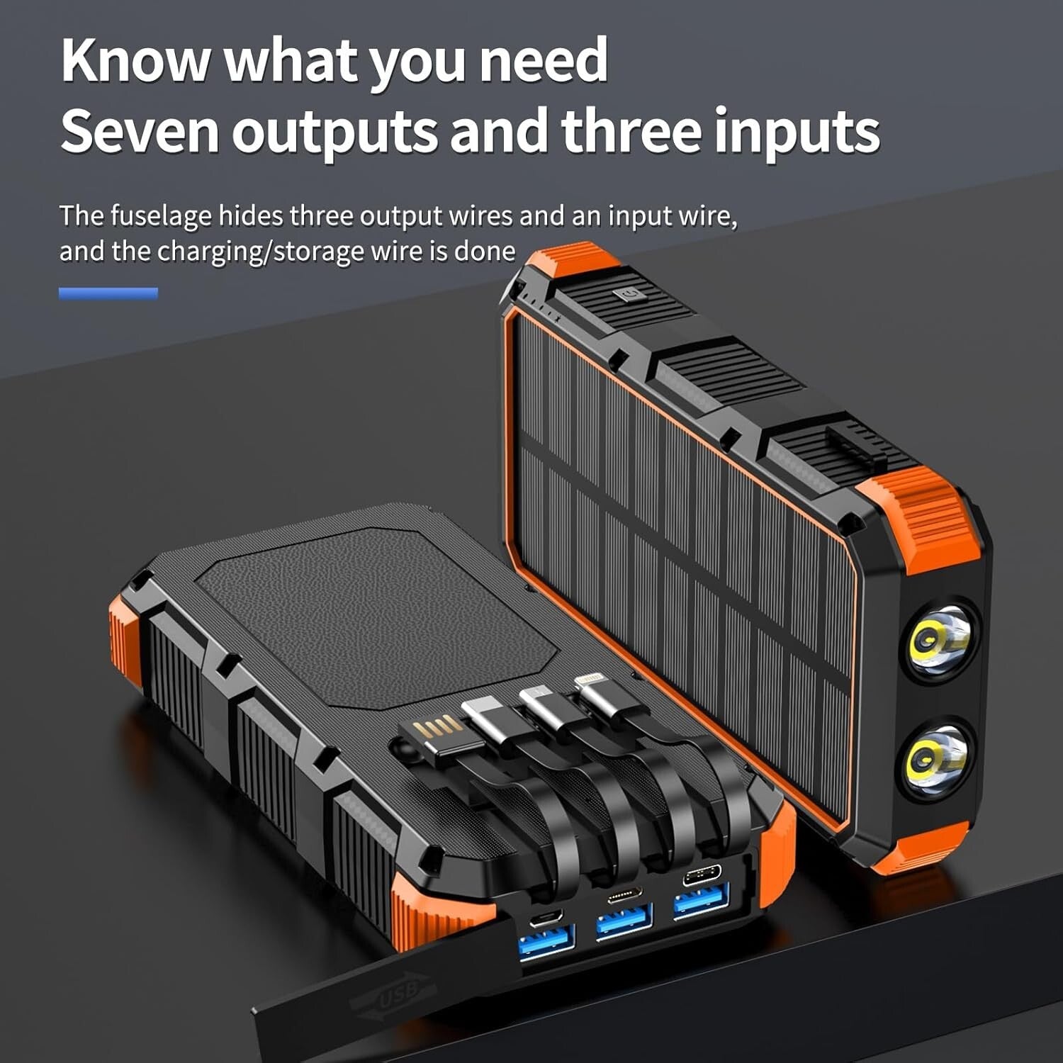 Premium 49800mAh Wireless Solar Charger – Multi-Device Fast Charging Power Bank