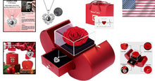 Load image into Gallery viewer, Unique Valentine's Gift: Real Rose &amp; 100 Languages 'I Love You' Pendant Necklace