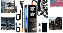 Load image into Gallery viewer, Rechargeable Tire Inflator with Digital Gauge - Ideal for Cars &amp; Sports Balls