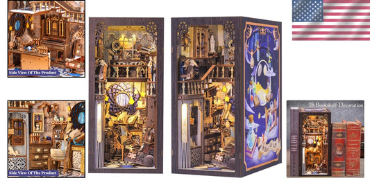 Nebula Common Room Book Nook Kit - Enchanting Miniature Decor with LED Light