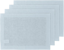 Load image into Gallery viewer, Chic Handmade Linen Placemats - 14x19 Inch Ice Water Color, Easy Care Set of 4