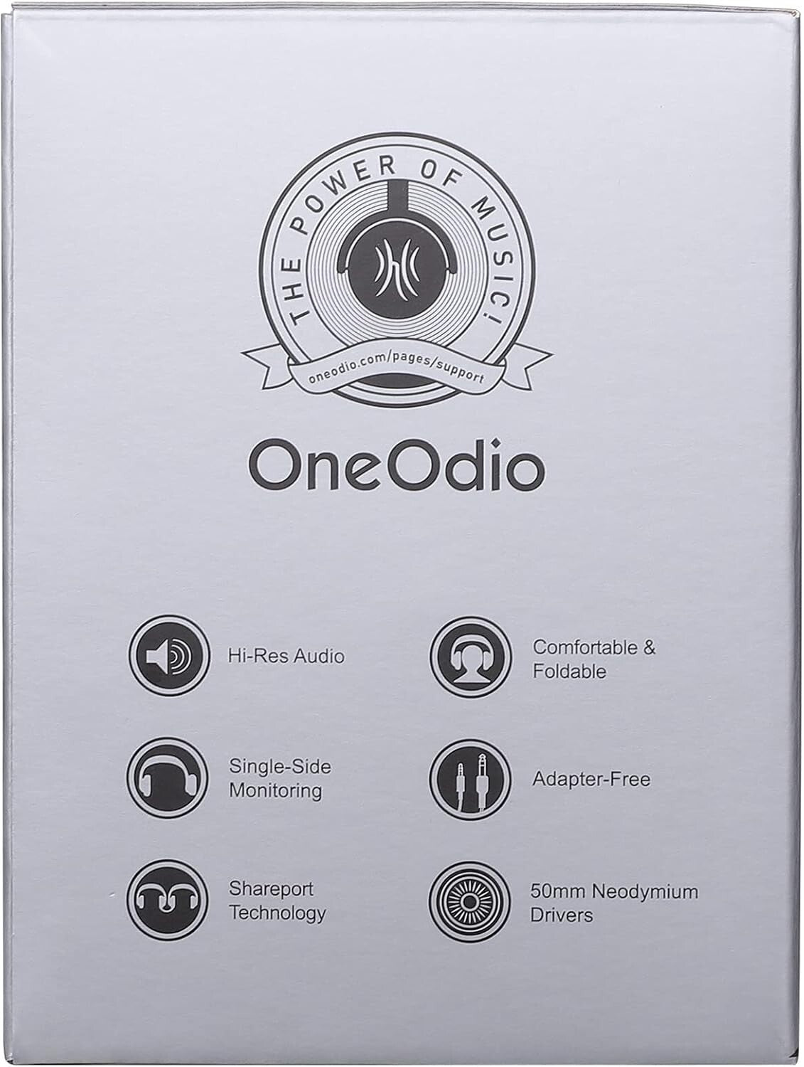 High-Sensitivity Studio Headphones with Adjustable Headband & Carrying Case