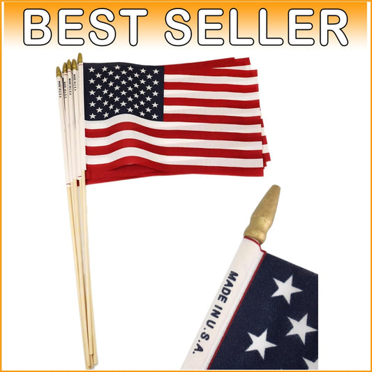 Lightweight Handheld American Flag Set - 24pc 12x18