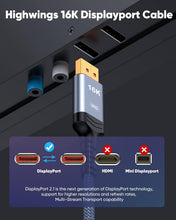 Load image into Gallery viewer, Stable Braided DisplayPort 2.1 Cable - 16K@60Hz, 80Gbps for Ultimate Gaming