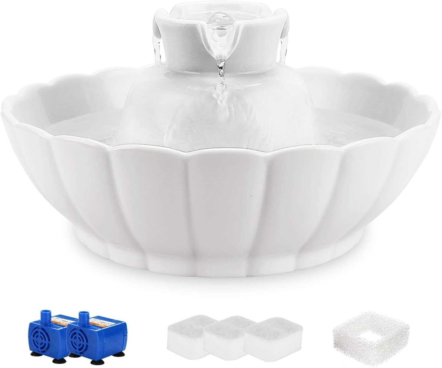 Eco-Friendly 2.1L Tritone Cat Water Fountain - Dual Filtration and Easy Clean