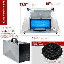 Load image into Gallery viewer, High-Performance Portable Spray Booth with Bright LED Lights &amp; Turntable Access
