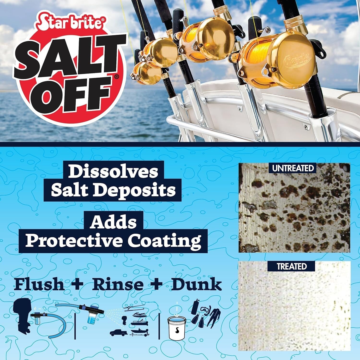 1 Gallon Salt Off Concentrate - Effective Marine Engine Flush & Surface Cleaner