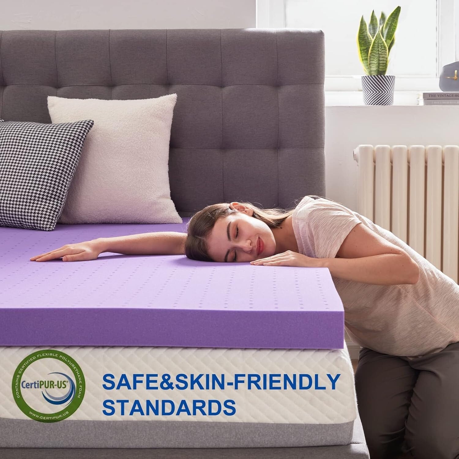 Experience Luxury with 3 Inch CertiPUR King Size Gel Memory Foam Mattress Topper