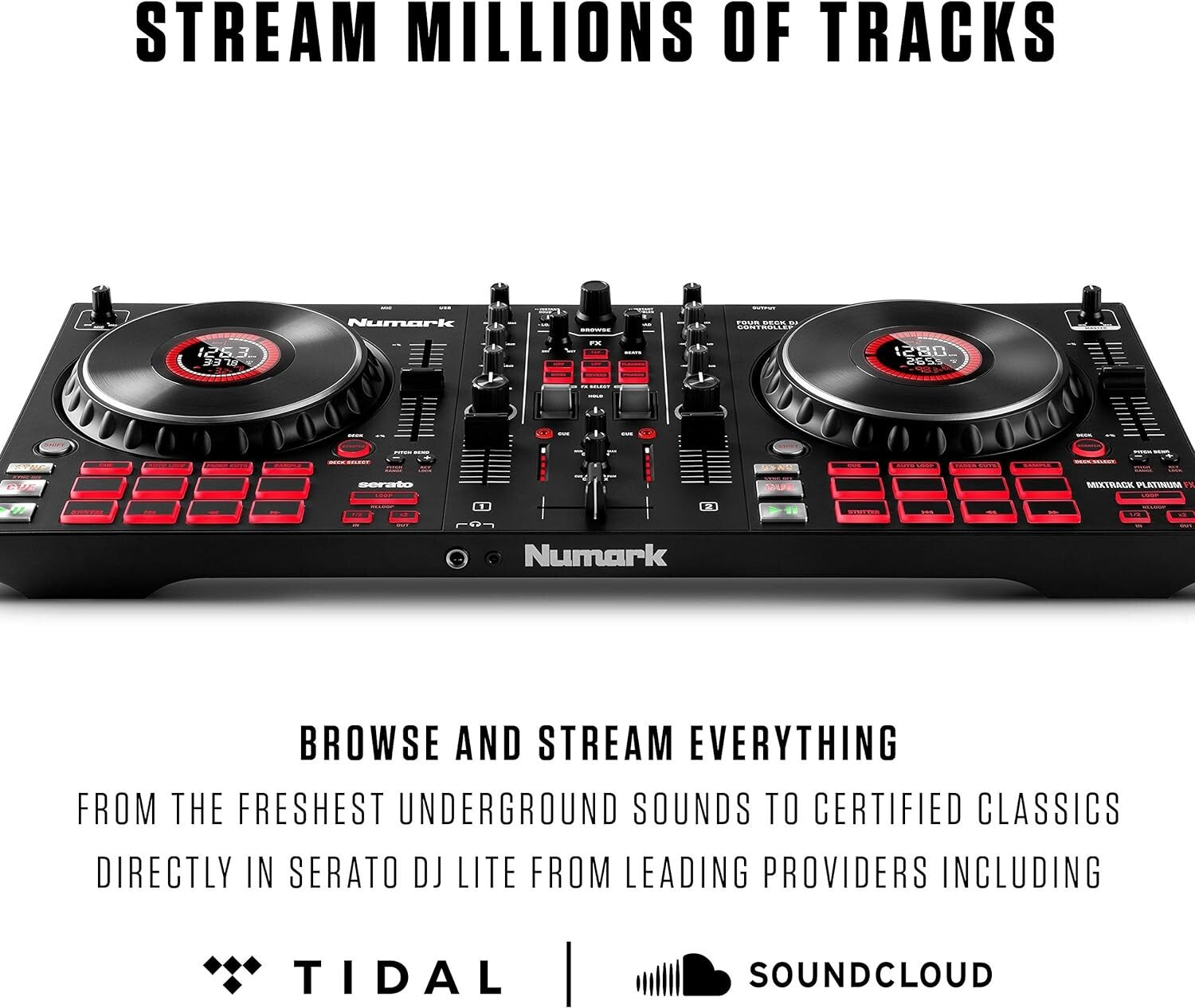 All-in-One DJ Controller for Serato with 6-inch Jog Wheels & Performance Pads