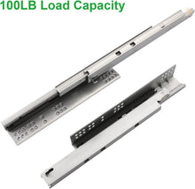 Load image into Gallery viewer, Heavy-Duty 14-Inch Undermount Drawer Slides with Soft Close - 6 Pairs Included