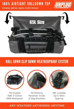Load image into Gallery viewer, Ultimate Waterproof Adventure Bag | 65L Heavy Duty Duffle for Outdoor Activities