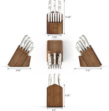 Load image into Gallery viewer, Comprehensive 17-Piece White Knife Set - Ergonomic Handles &amp; Full Tang Design