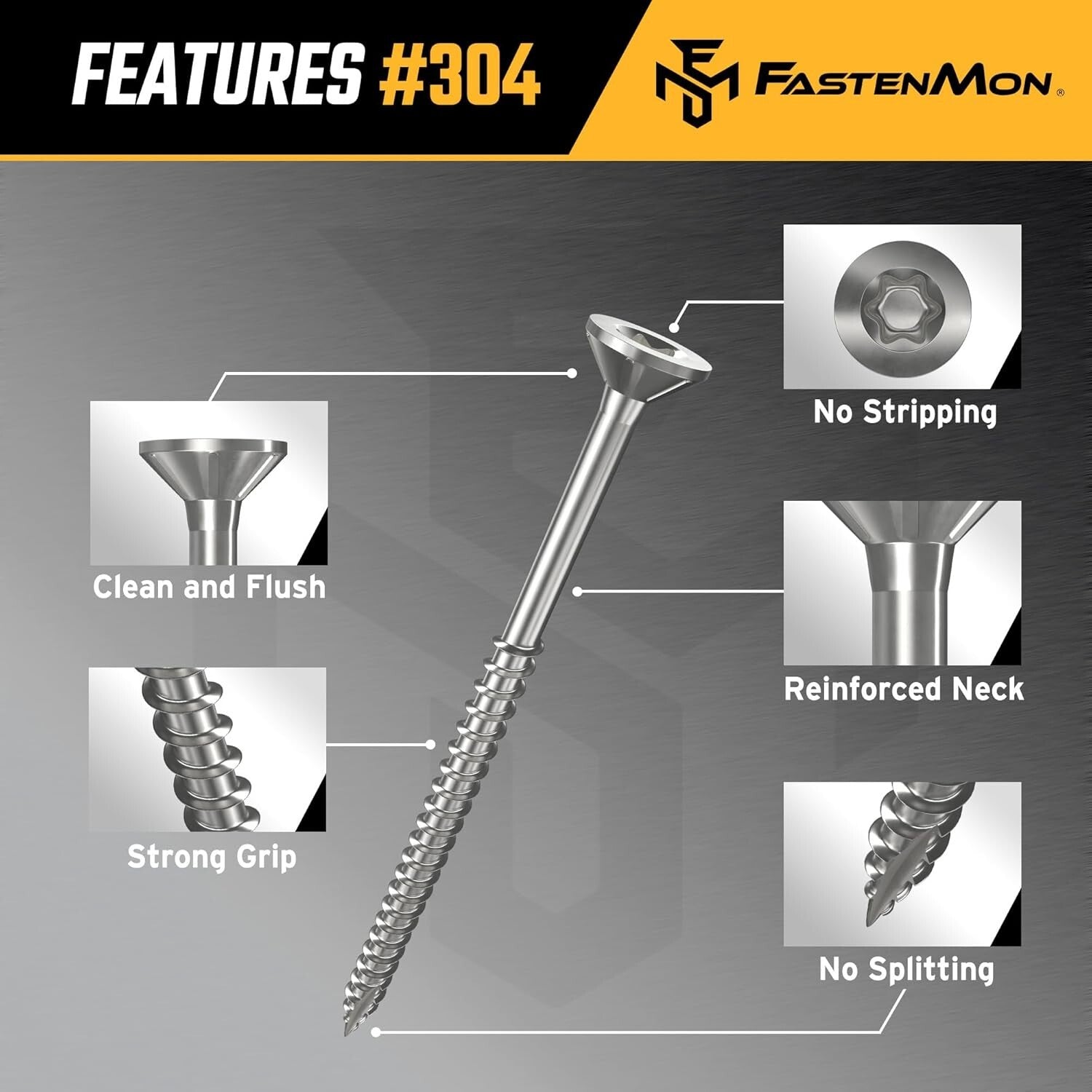 Bulk Pack of 1200 Flat Head Deck Screws - Corrosion-Resistant, Ideal for Wood