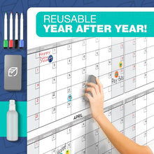 Load image into Gallery viewer, Expansive 2025 Undated Dry Erase Calendar - Ideal for Home, Office &amp; Classroom