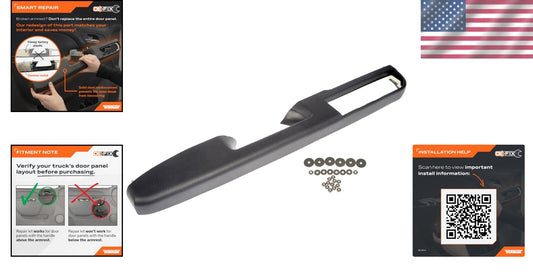 Durable Armrest Repair Kit for Chevrolet & GMC - Metal Skeleton, Black Finish