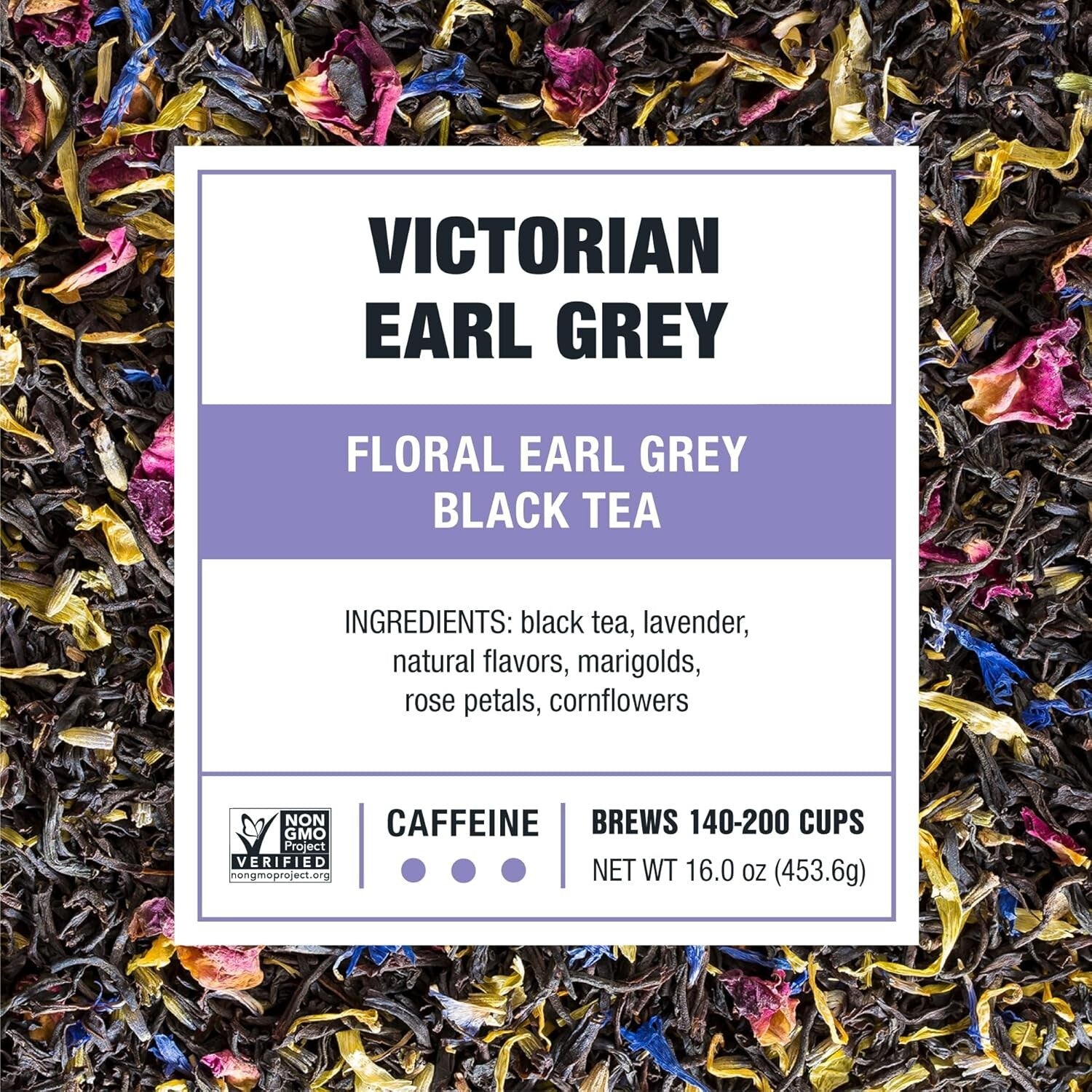 Floral Earl Grey Loose Leaf Tea - Premium Blend in Resealable 16oz Pouch