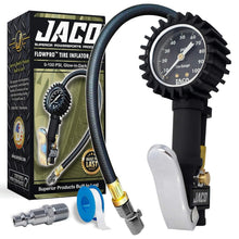 Load image into Gallery viewer, Heavy-Duty Alloy Steel Tire Inflator with Built-in Pressure Gauge - 21" Hose