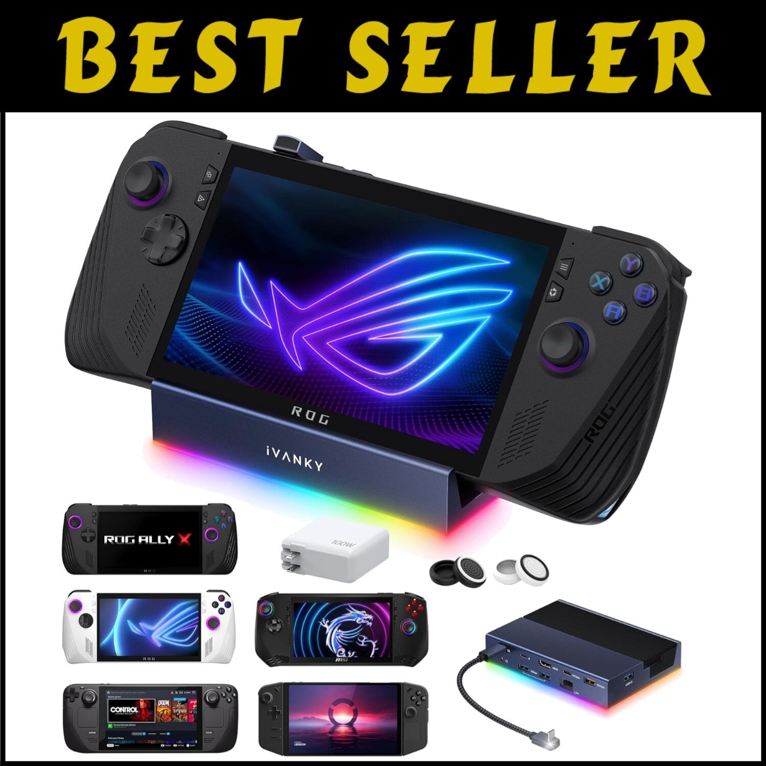 Ultimate 14-in-1 Dock with Fast 100W Charging & 4K Display for Gaming Consoles