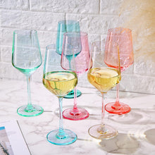 Load image into Gallery viewer, Spring-Themed Colored Wine Glass Set of 6 - Elegant Glassware for All Occasions