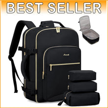 Load image into Gallery viewer, Black Business Weekender Backpack with 18 Inch Laptop &amp; Organizational Cubes