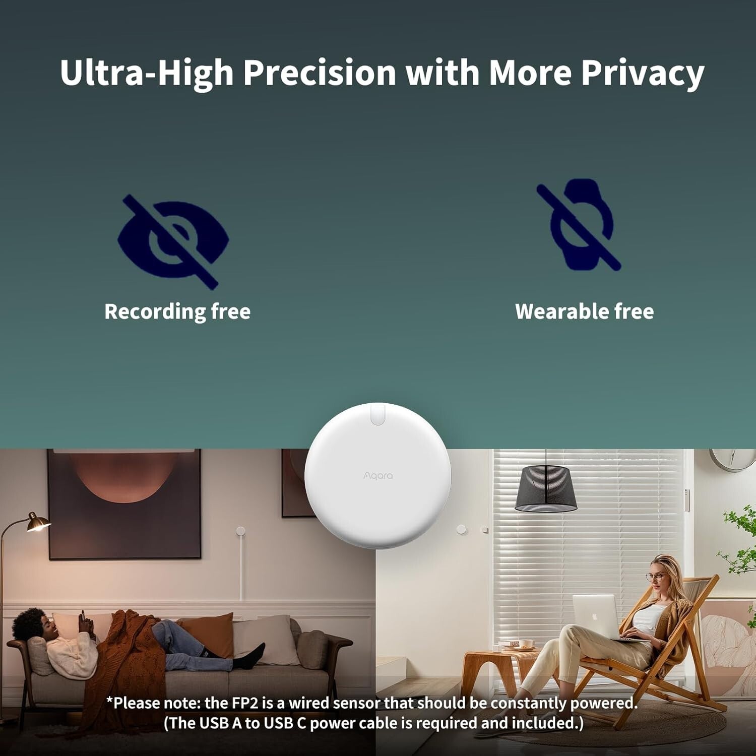 Presence Sensor FP2: Wired Motion Detection with HomeKit, Alexa & Google Support