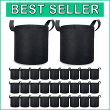 Load image into Gallery viewer, Aeration Fabric Pots 30-Pack 3 Gallon Garden Grow Bags - Resilient and Portable