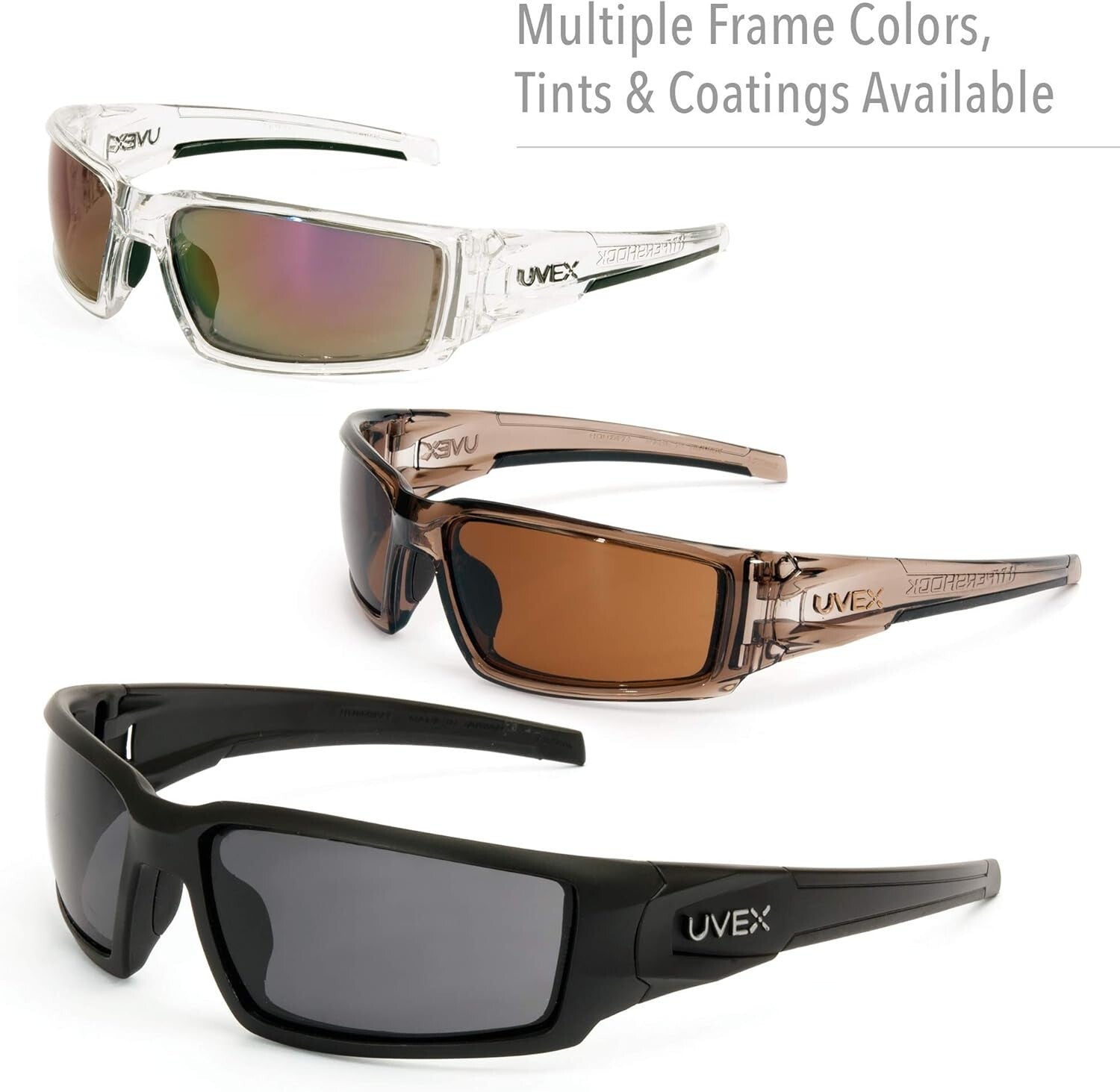 Lightweight Honeywell Hypershock Safety Glasses with Espresso Polarized Lens