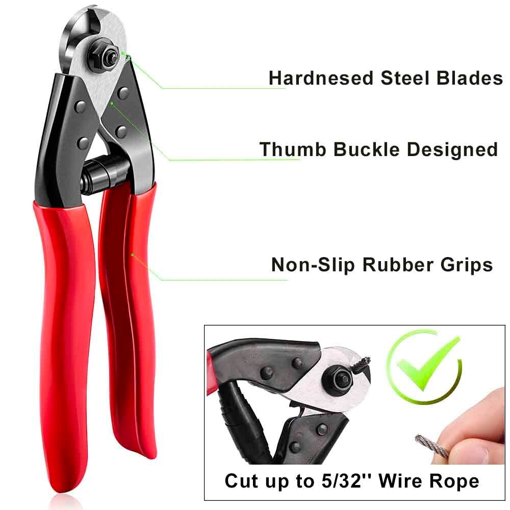 220FT Stainless Steel Cable with Cutter - Ideal for Railing & Landscape Projects