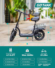 Load image into Gallery viewer, Adult Electric Commuter Scooter - Quiet Ride, Dual Drum Brakes, Wide Deck, 20mph