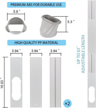 Load image into Gallery viewer, Portable Air Conditioner Window Kit with Adjustable Exhaust Hose &amp; Seal Panels
