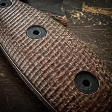 Load image into Gallery viewer, Fixed Blade Survival Knife with Brown Micarta Handle &amp; Kydex Sheath 3.5"