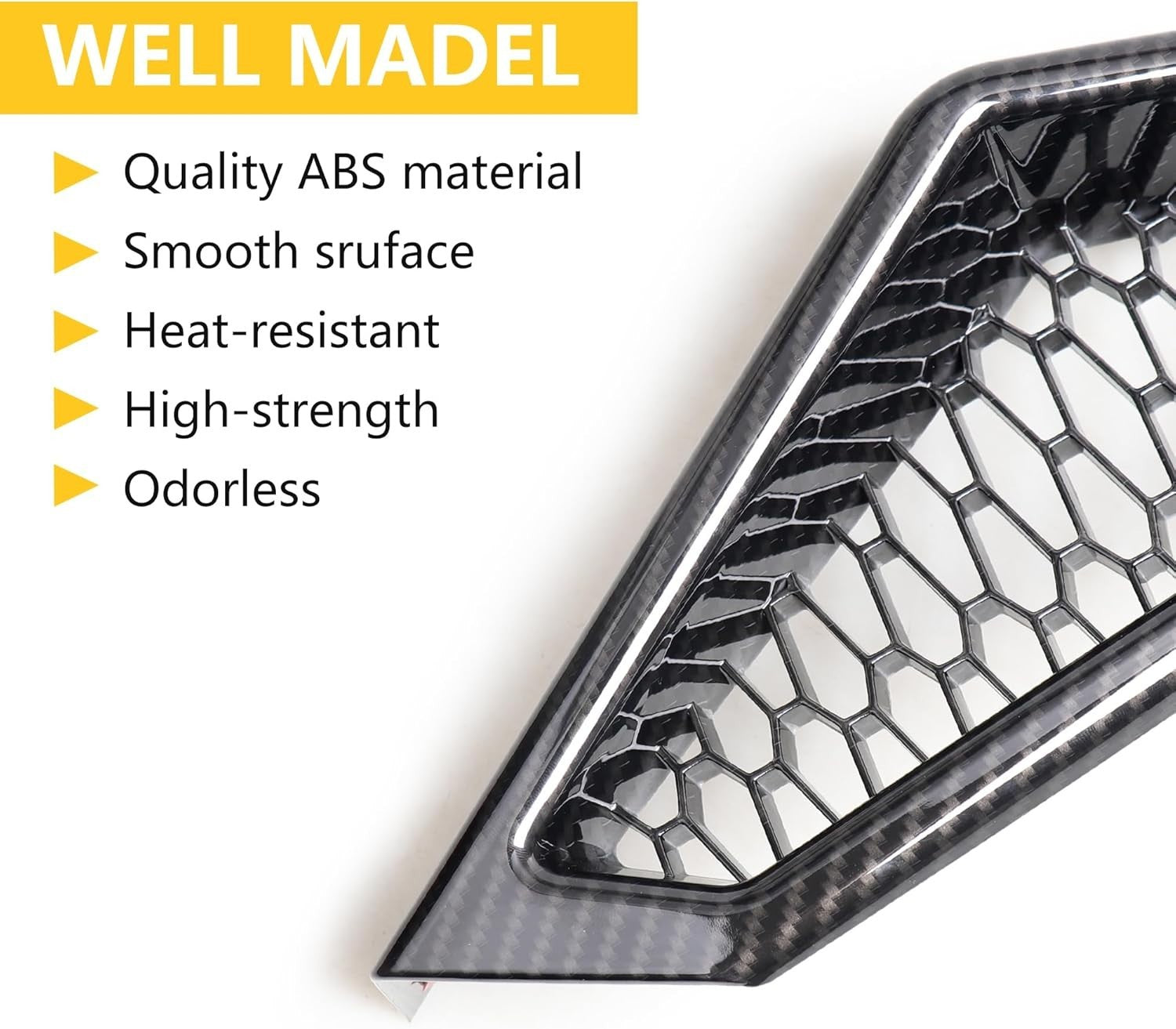 Custom Fit Carbon Black Front Mesh Grill Cover for 2020-2025 Polaris RZR PRO XP