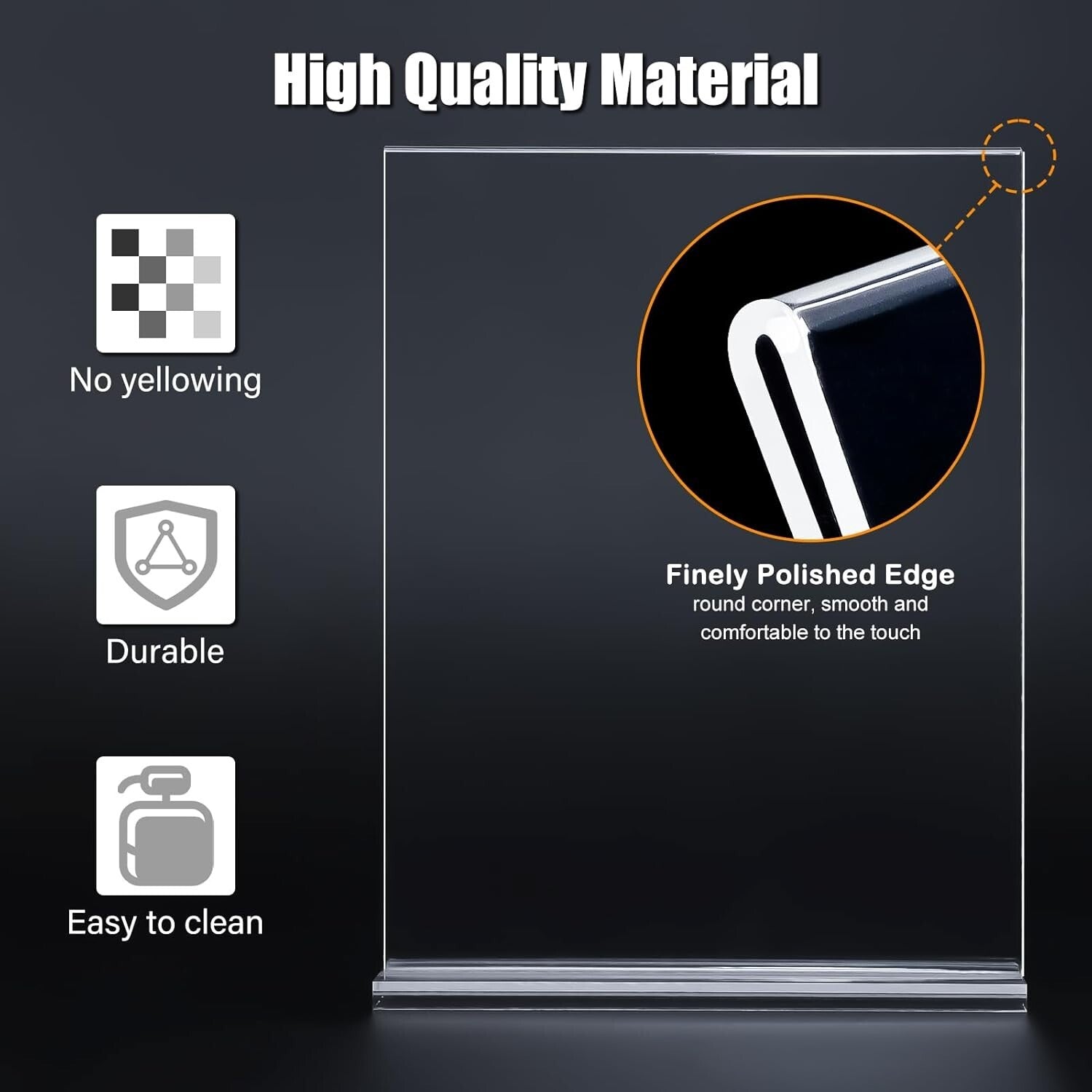 T-Shape Acrylic Stand 12-Pack for Menus & Flyers - Versatile Clear Displays