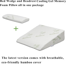 Load image into Gallery viewer, Extra-Large Cooling Wedge Pillow with Bamboo Cover, Ideal for Rest and Recovery