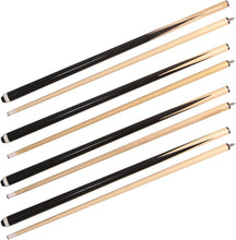 Load image into Gallery viewer, Versatile Hardwood 58-Inch Pool Cues - Polished Finish Set for Home &amp; Bar Gaming
